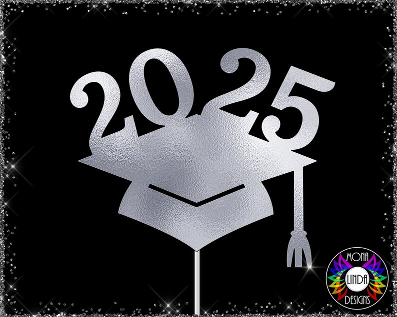 Cake Topper Class of 2025 SVG PNG DXF Jpg Cutting File Etsy