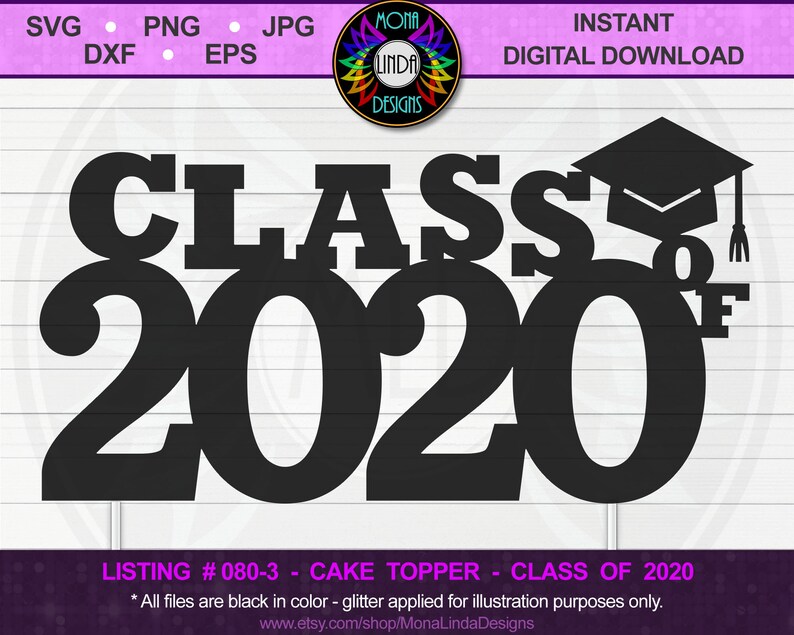 Download Graduation Class of 2020 SVG Cake Topper svg cut file | Etsy