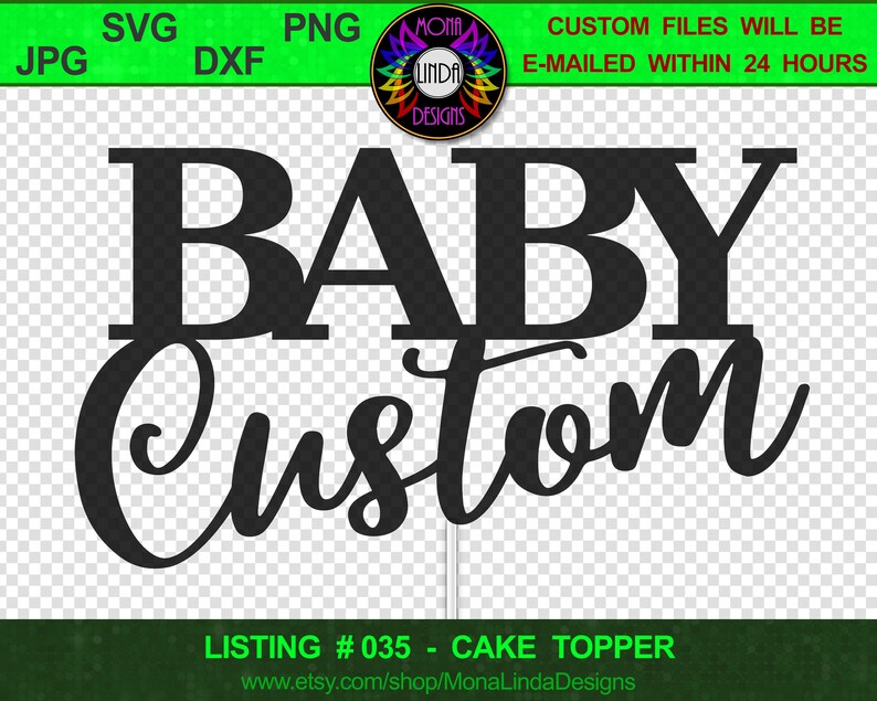 Download CUSTOM Welcome Baby Cake Topper Baby Shower svg jpg png | Etsy