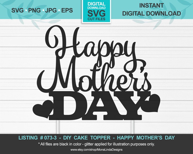 Download Happy Mother S Day Svg Cake Topper Mother S Day Svg Etsy