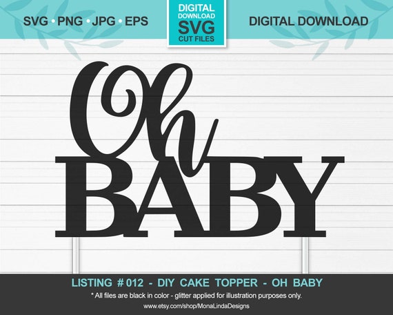 Download Oh Baby SVG Cupcake/Cake Topper Baby Shower svg cut file ...