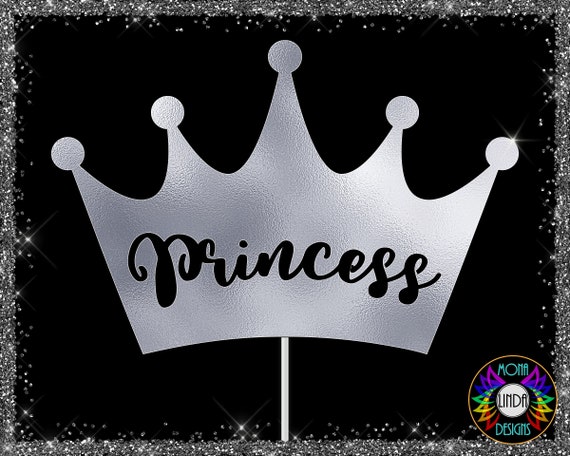 Download Cake Topper Princess Crown Svg Dxf Jpg Png Files Cupcake Etsy