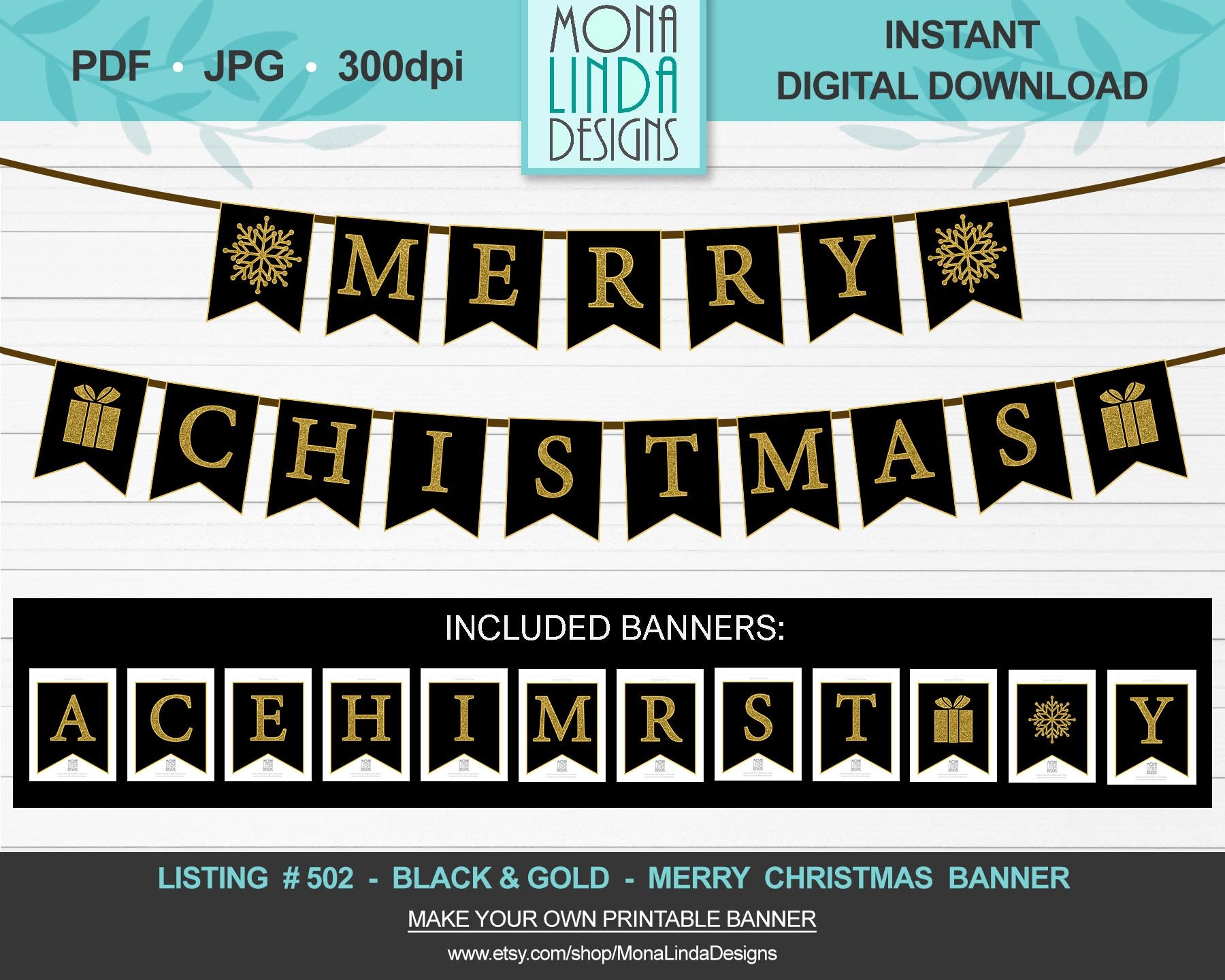 printable merry christmas banner diy swallowtail christmas etsy