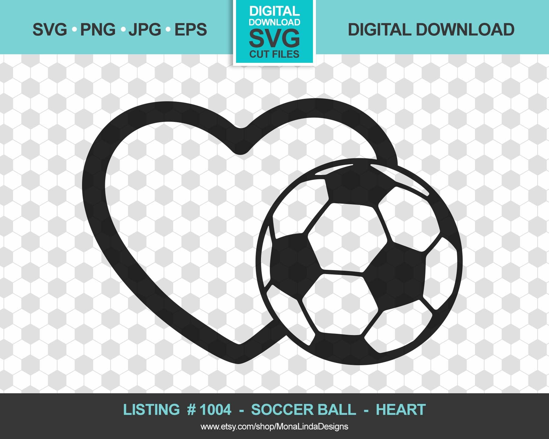 Soccer Ball With Heart Sports Instant Digital Download Etsy Soccer Ball With Heart Sports Instant Digital Download Etsy