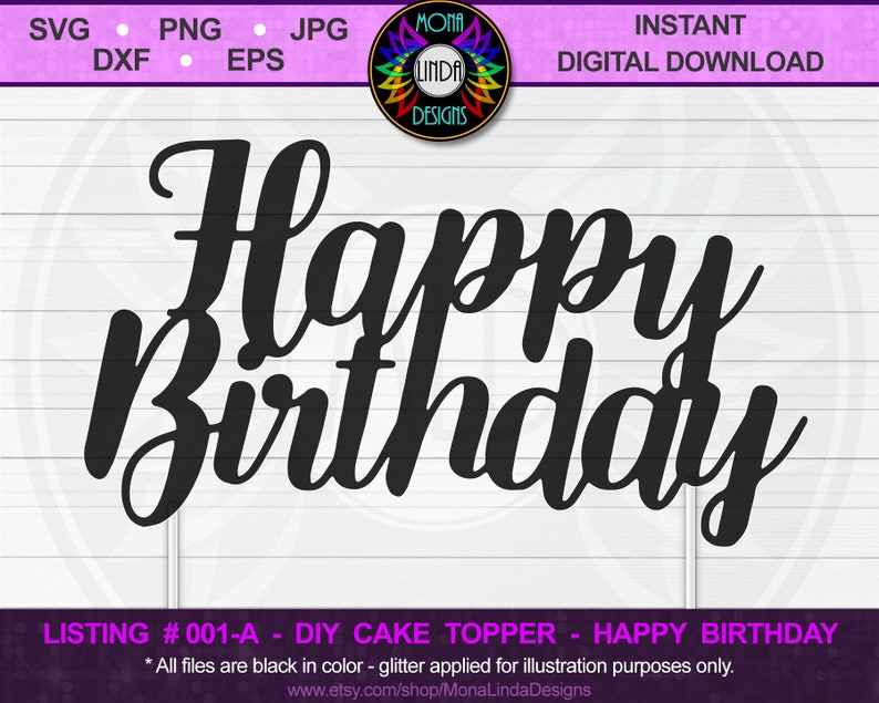 Download Happy Birthday SVG Cake Topper Birthday svg cut file cake ...