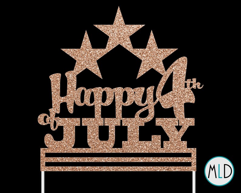 Download Happy 4th of July Red white and Blue SVG Cake Topper svg ...