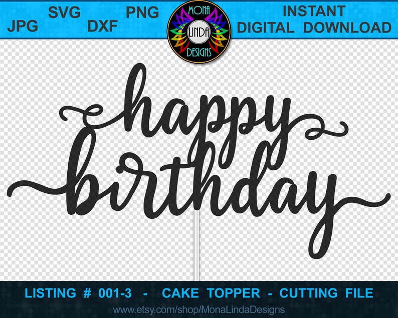 Download Happy Birthday SVG Cake Topper Birthday svg cut file cake ...