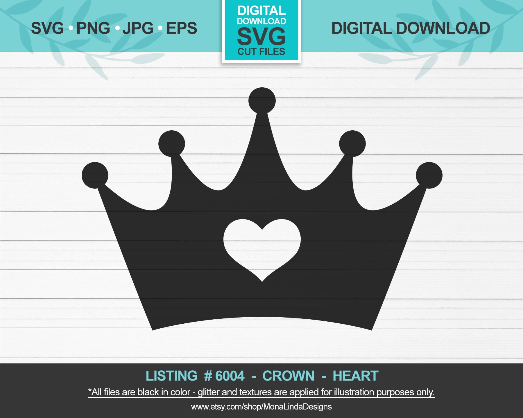 Download Crown with heart SVG princess prince cut file | Etsy