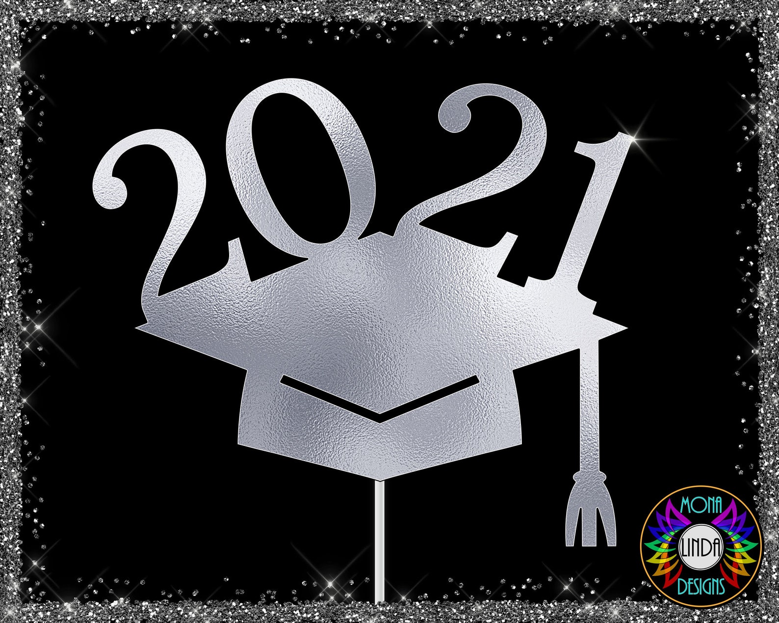 Download Cake Topper Class of 2021 21 svg dxf jpg png files | Etsy