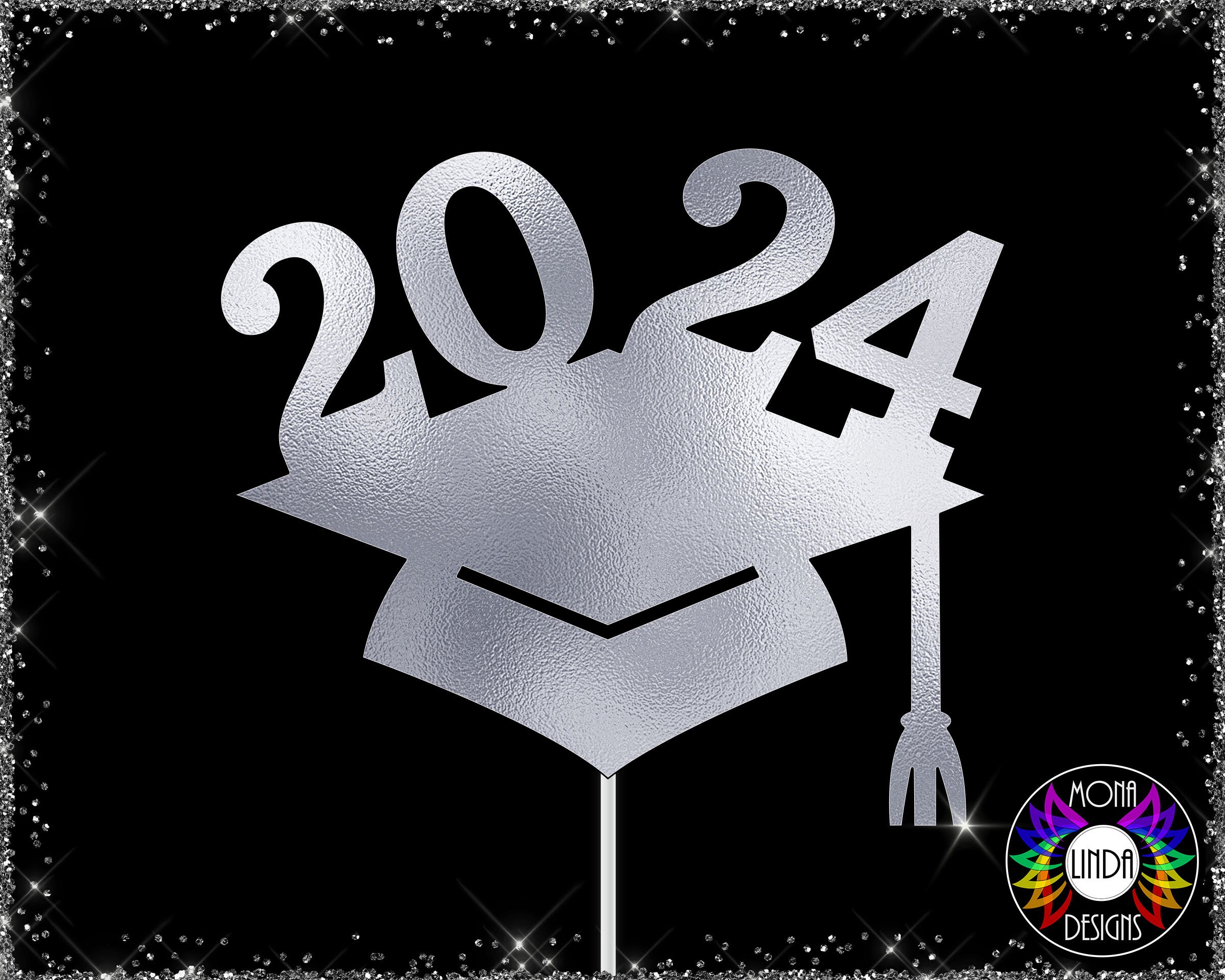 Cake Topper Class of 2024 SVG PNG DXF Jpg Cutting File Etsy Israel