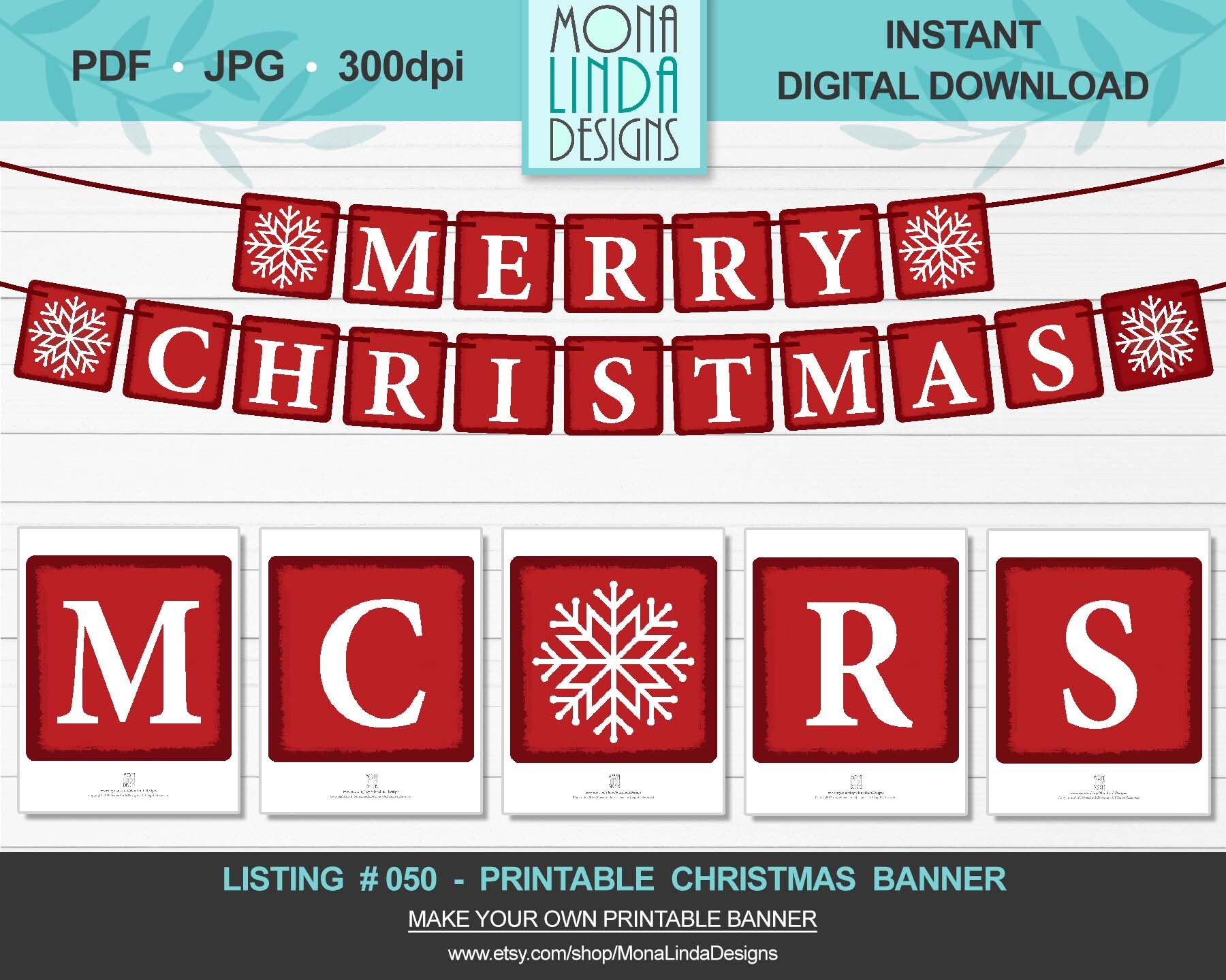 Merry Christmas Flags Banners Square Christmas Banner Party Holiday Festival Decoration 