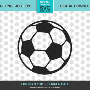 サッカーボール SVG、スポーツ、インスタントデジタルダウンロード、シルエット、クリカット、Studio.3、DIY