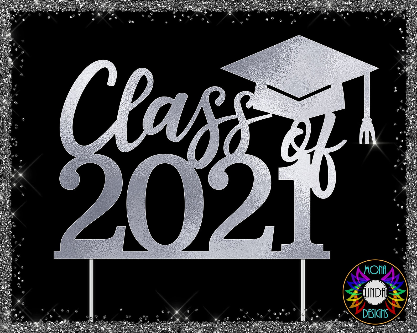 Download Cake Topper Class of 2021 svg dxf jpg png files | Etsy