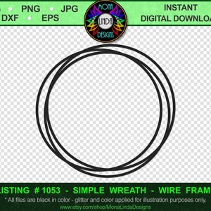 DIY Circle Monogram Border SVG, Simple Wreath svg, Frame svg, cut file, jpg, png, eps, dxf, cricut, studio, cricut, silhouette, cutting file