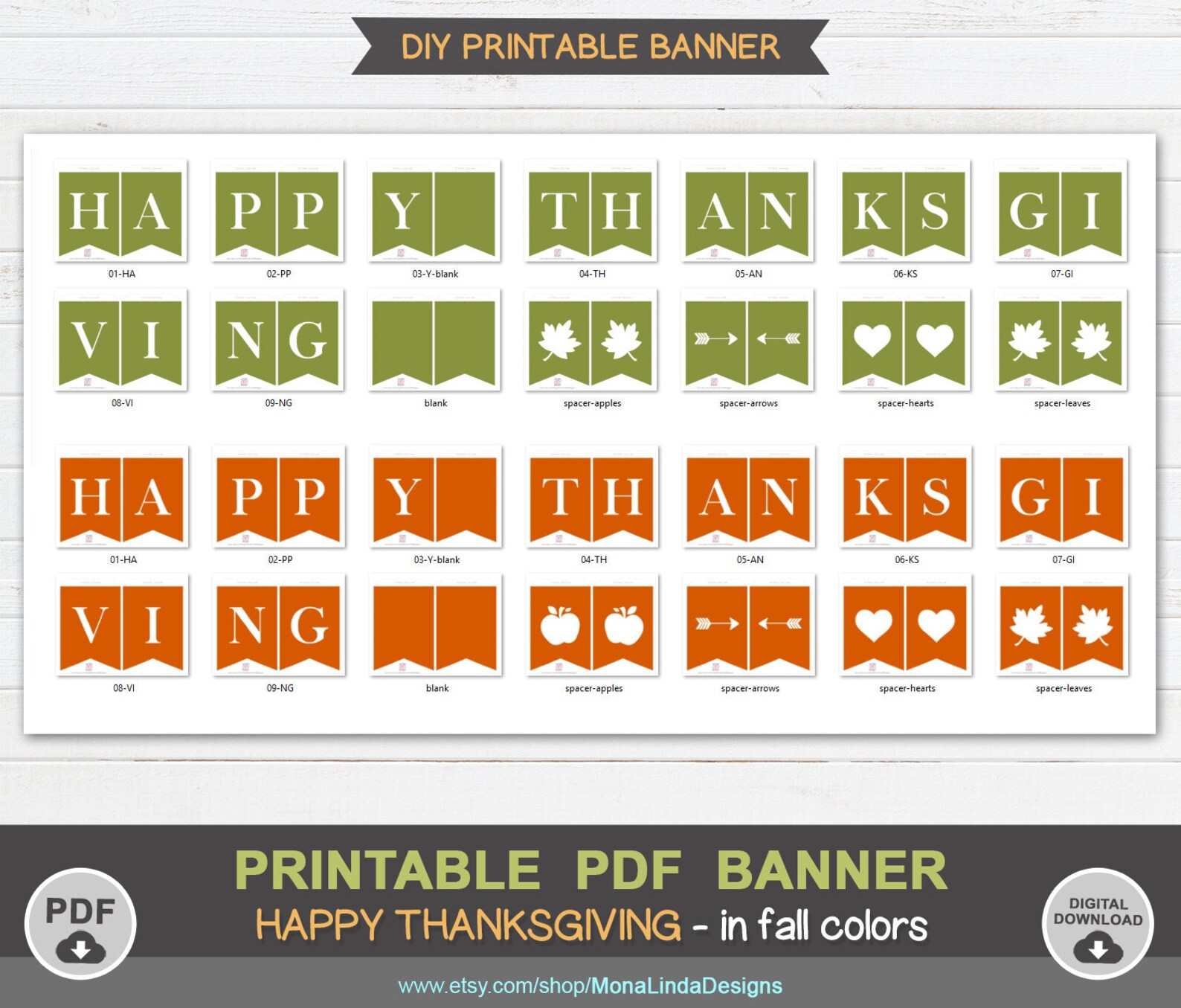 Happy Thanksgiving Printable PDF Banner fall Banner printable happy-thanksgiving-printable-pdf-banner-fall-banner-printable