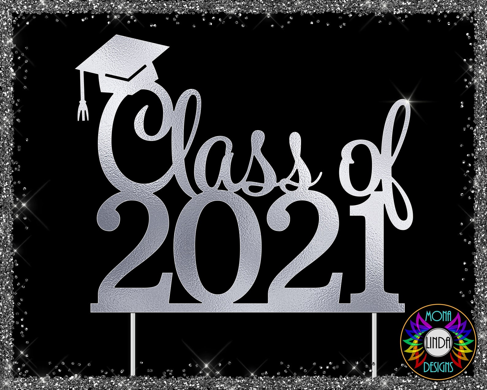 Download Cake Topper Class of 2021 svg dxf jpg png files | Etsy