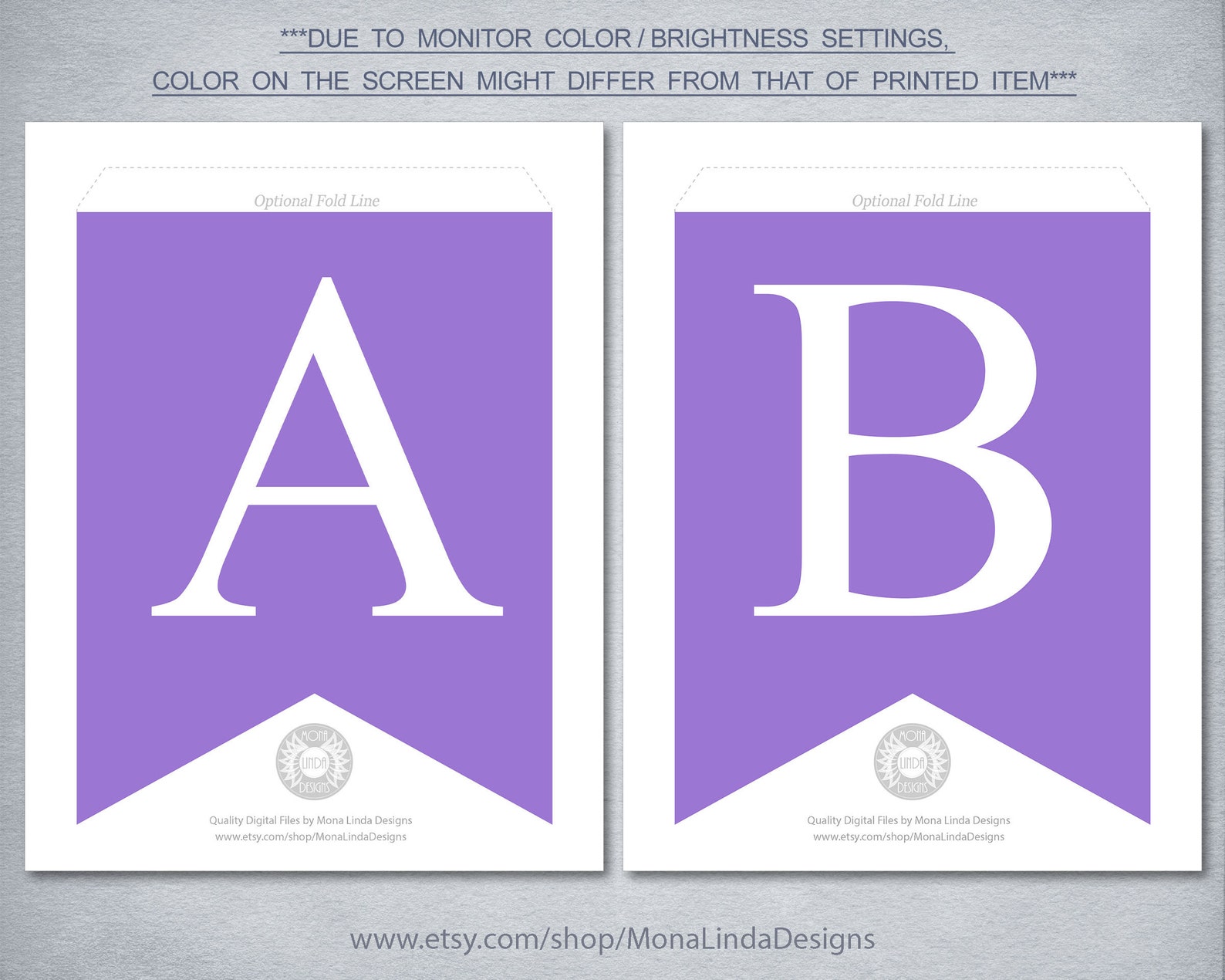 Printable PDF BANNER CUSTOM Printable Alphabet Letter Etsy