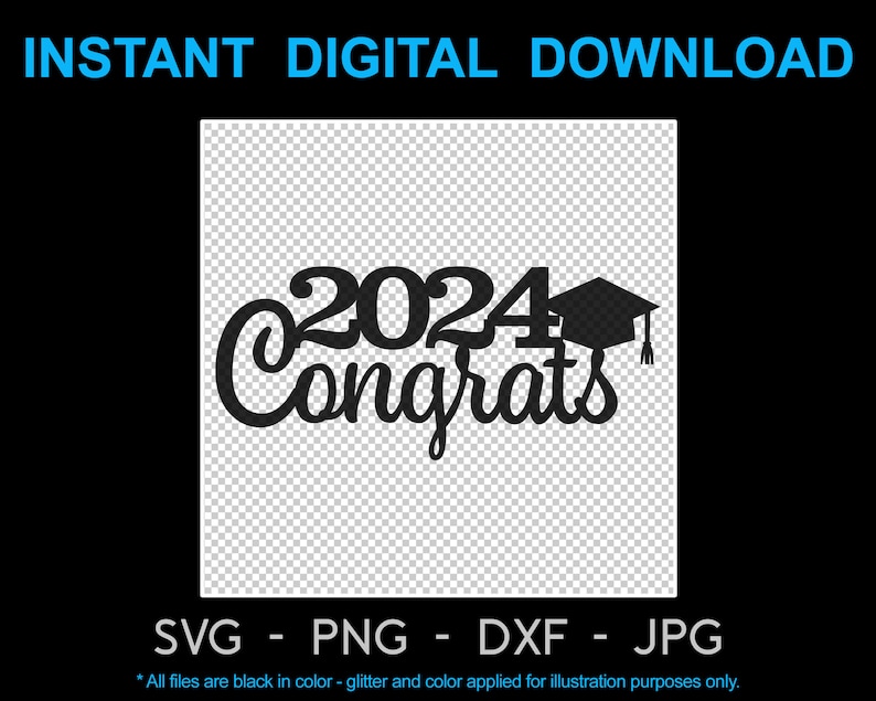 Cake Topper Congrats Grad 2024 SVG Datei Abitur 2024 Cut Etsy Österreich