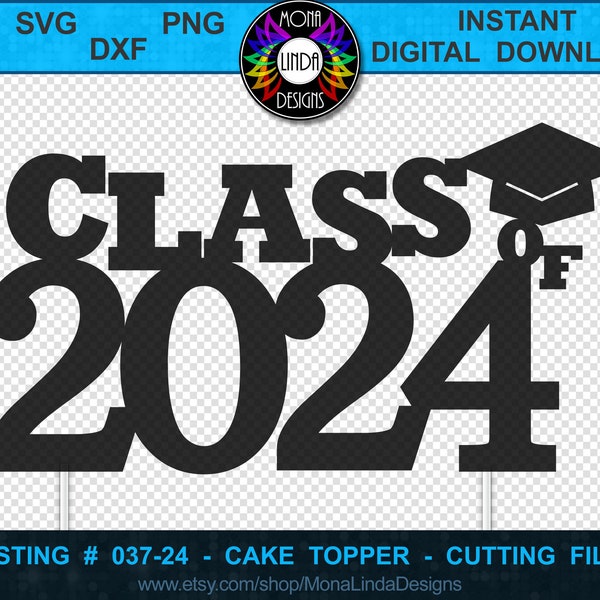 Buy Class of 2024 Cake Topper Svg Online In India Etsy India