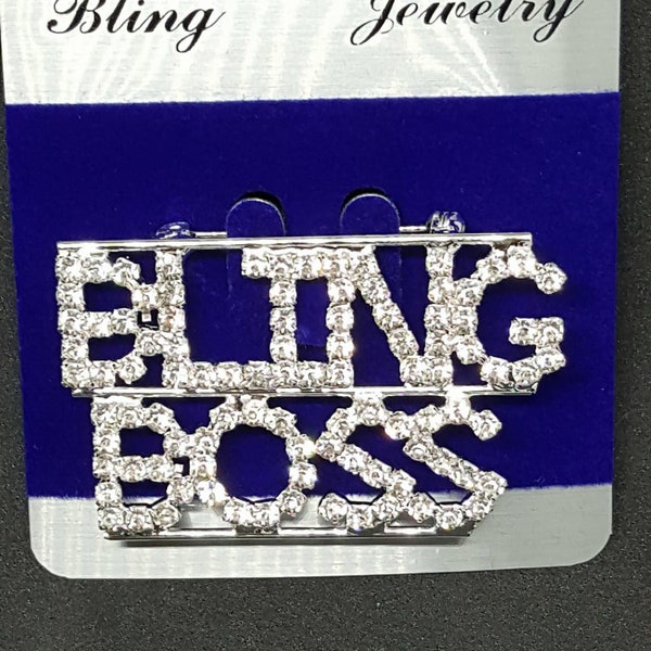 Bling Boss rhinestone pin
