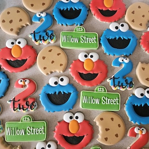 Little Monster Street Birthday cookies