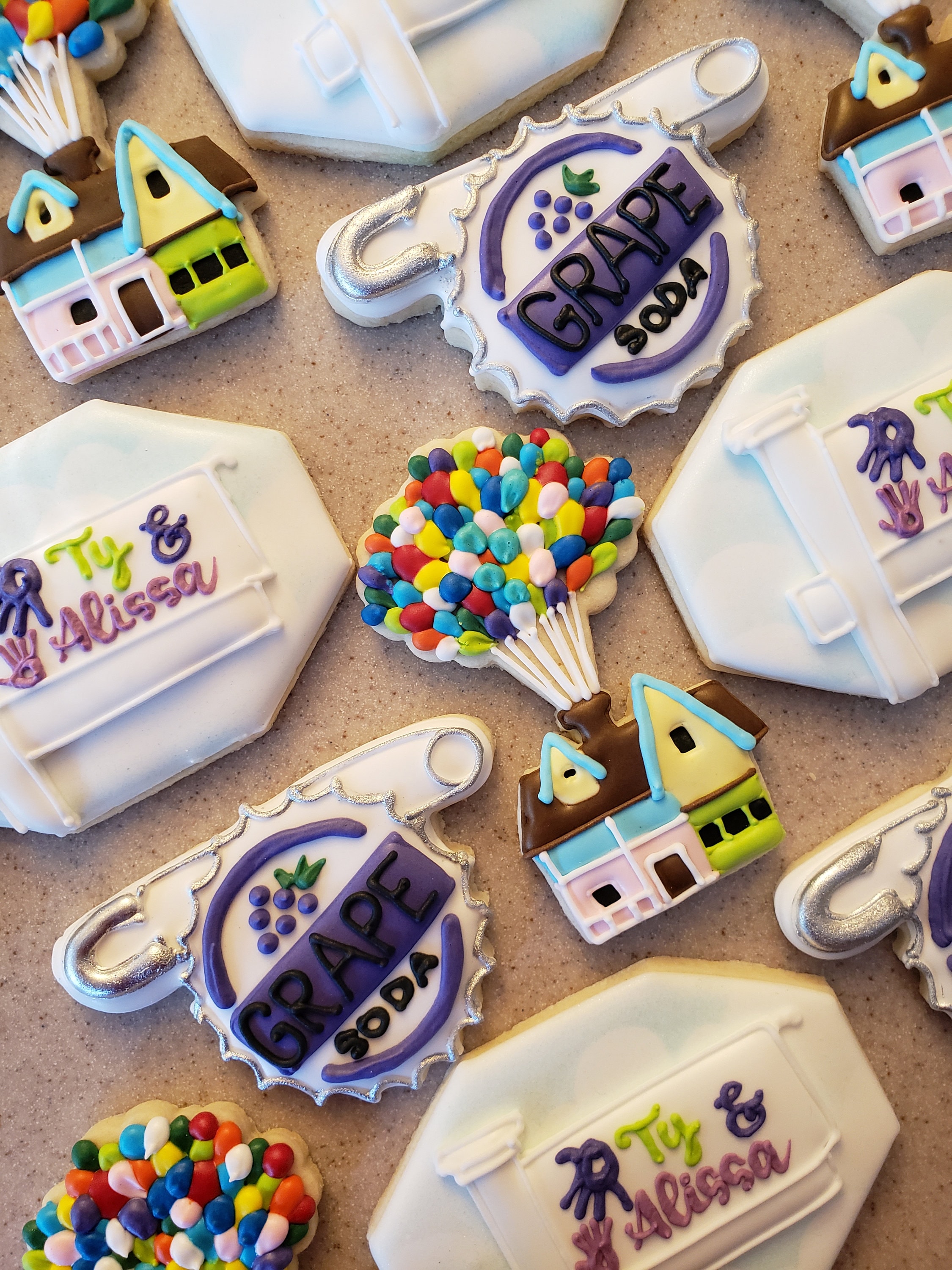 Up themed cookies
