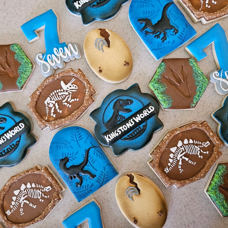 Jurassic Park Birthday Sugar Cookies Etsy