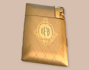 gold elgin american cigarette case Lot