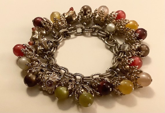 Napier 50’s Era Moonglow Bead Charm Bracelet
