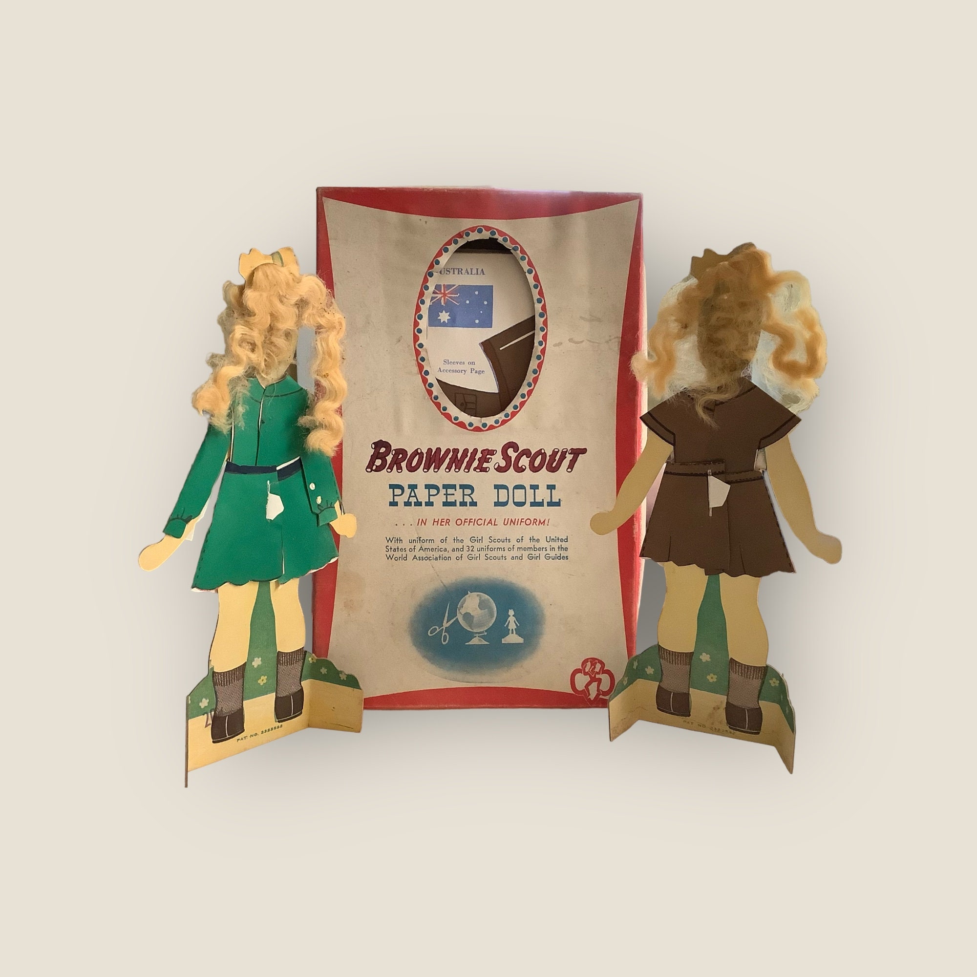 Vintage Brownie Scout Paper Doll Set Etsy