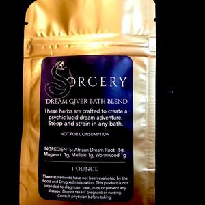 Dream Giver Bath Blend Herbal Remedy from Sorcery LA image 2