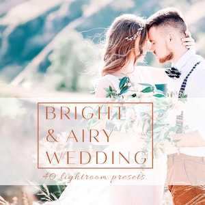 40 Bright and Airy Wedding DESKTOP Lightroom Presets,  Professional Photography Presets