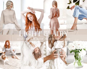Light and Airy Lightroom Presets: Mobile & Desktop, 20 Trendy Filters