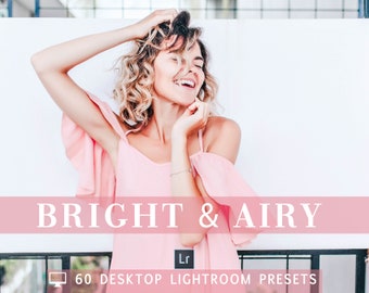 60 Bright and Airy DESKTOP Lightroom Presets, Professional Photography Presets, Lightroom Desktop Preset