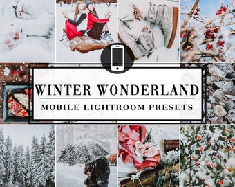 4 Mobile Lightroom Winter Presets, Mobile Lightroom Christmas Presets