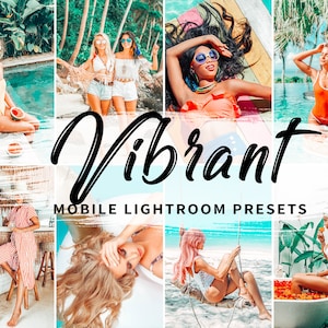 4 Mobile Lightroom Presets Vibrant - Mobile Lightroom Influencer Presets Blogger Presets