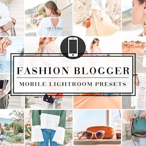 4 Mobile Lightroom Presets Fashion Blogger , Instagram Blogger Mobile Lightroom Presets, Trendy Mobile presets