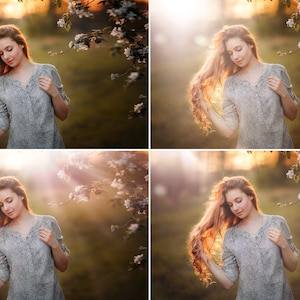 50 Natural Light Photo Overlays, JPEG Overlays for Photoshop, Light Overlays image 2