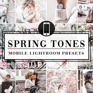 4 Mobile Lightroom Presets Spring Mood, Spring Mobile Lightroom Presets, Blogger Lightroom Presets, Instagram presets, Travel Presets