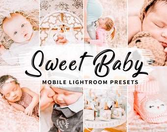 4 Mobile Lightroom Presets Sweet Baby, Mobile Lightroom Newborn Presets