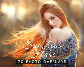 Sun Lens Flare Overlays for Photoshop 70 JPEG Overlays