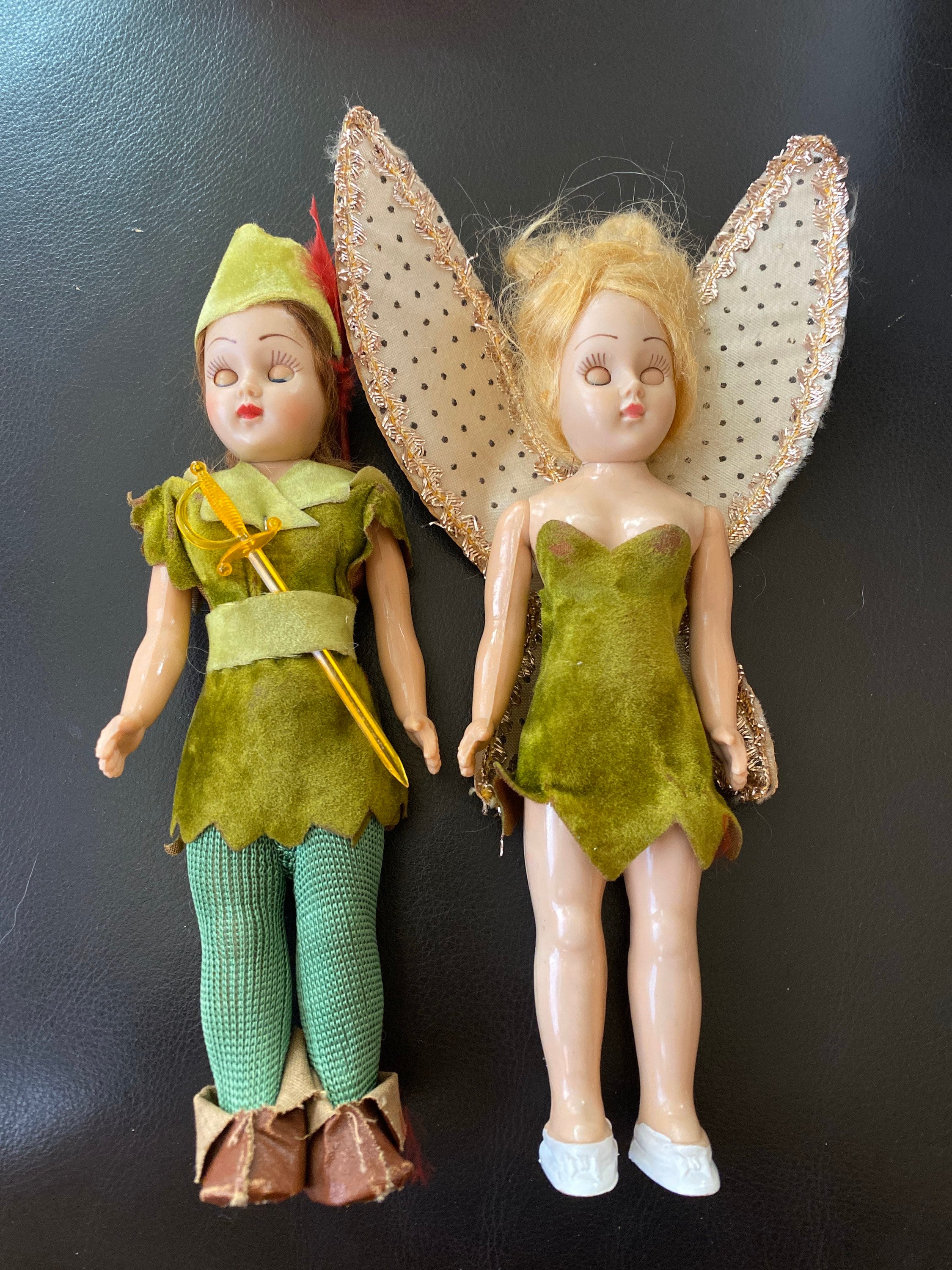 Vintage Walt Disneys Peter Pan and Tinkerbell Dolls by Etsy