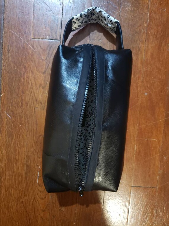 faux leather travel bag
