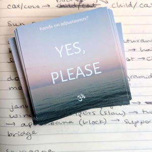 Consent Cards for Yoga Instructors – Yes/No Hands-On Adjustment Permission Flip Cards for Trauma-Informed Teaching (30-Piece Set)