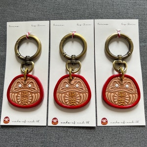 Handmade Japanese Daruma Keychains
