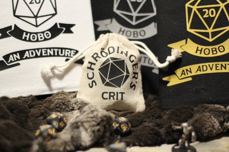 Themed Polyhedral Dice Bags, Board Game Dice Bag, Dungeons and Dragons