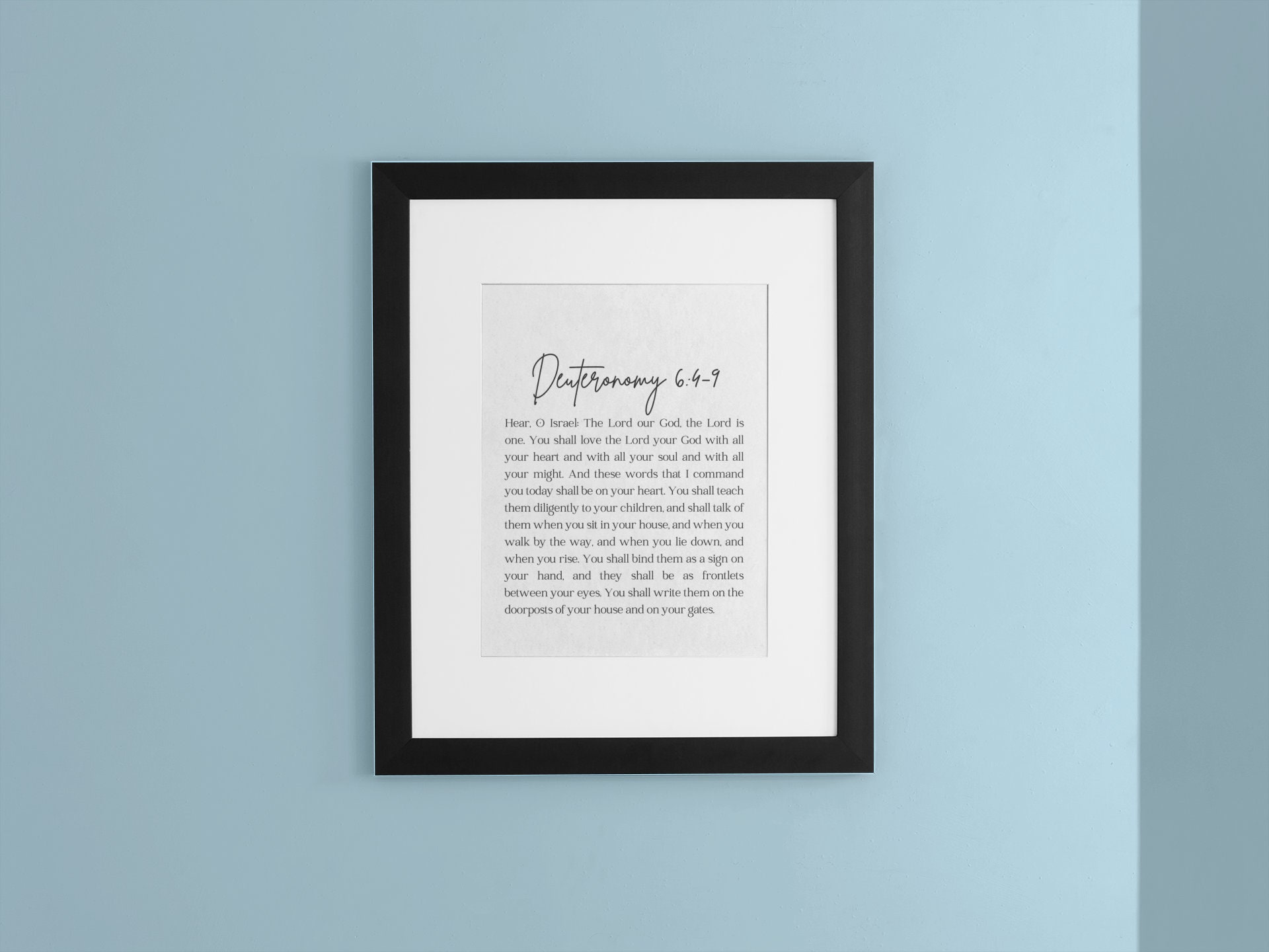 Deuteronomy 6:4-9 | Shema | Wall Art | Download | Printable | Bible ...
