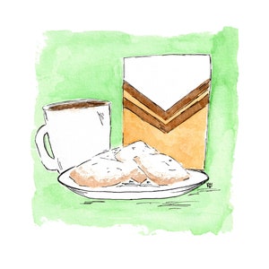 Greeting Card Set | Beignets | Louisiana | Hot Sauce | Cafe au Lait | New Orleans | Watercolor Cards