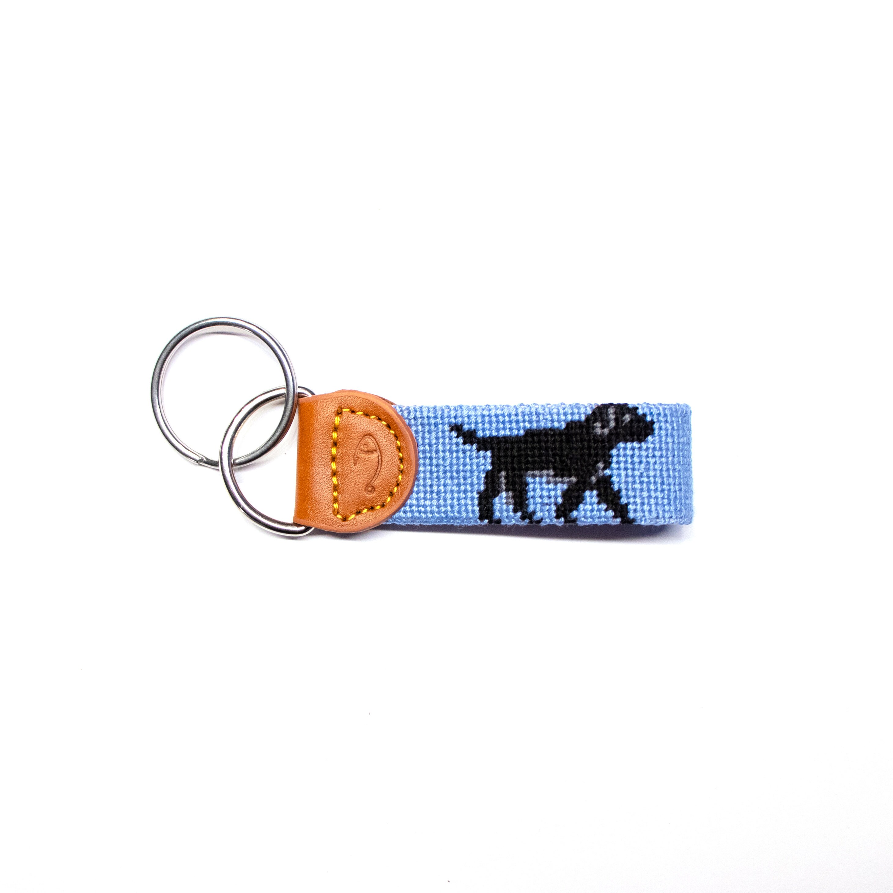 Black Lab HandStitched Needlepoint Key Fob Key Chain by Huck Etsy