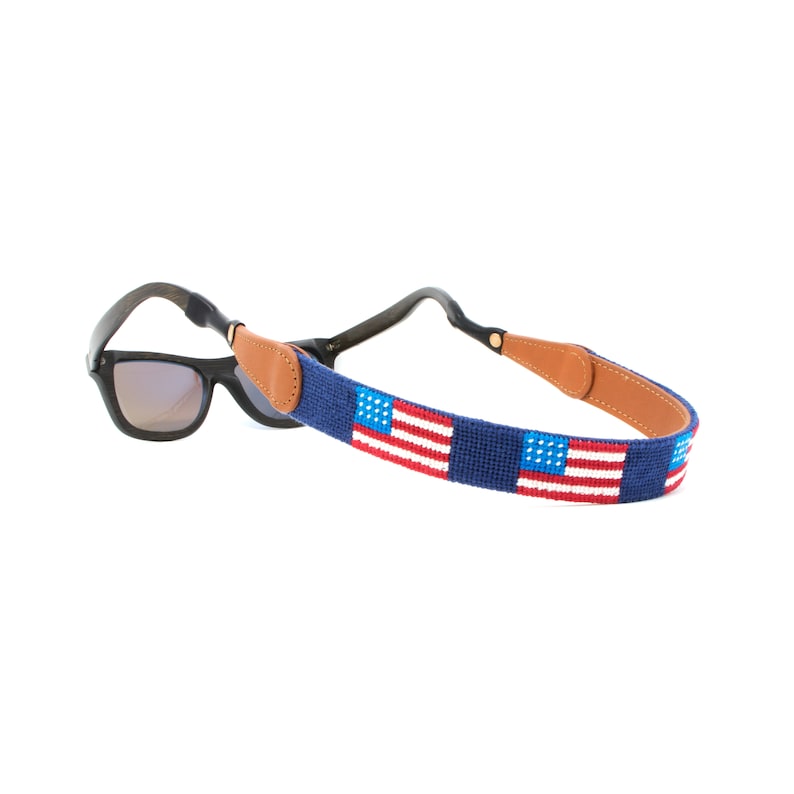 American Flag Needlepoint Sunglass Strap Sunglass Retainer by | Etsy